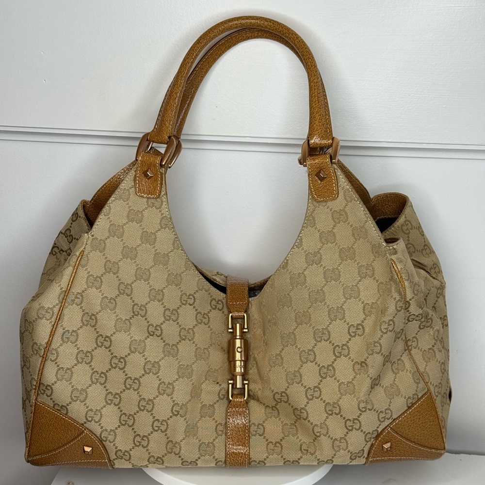 Gucci GG Canvas Piston Hobo Bag